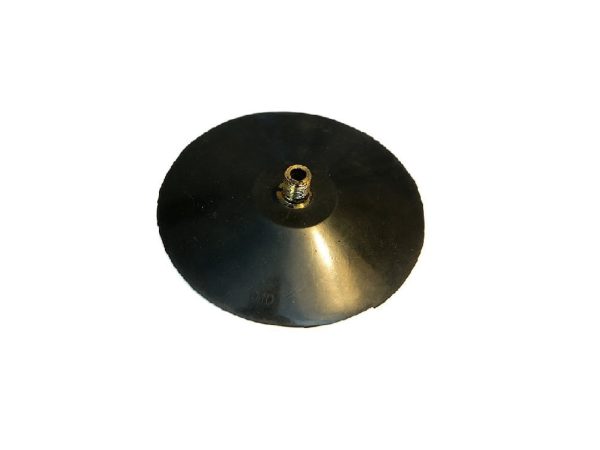 Svart gummikoppling med metallgänga ovanifrån