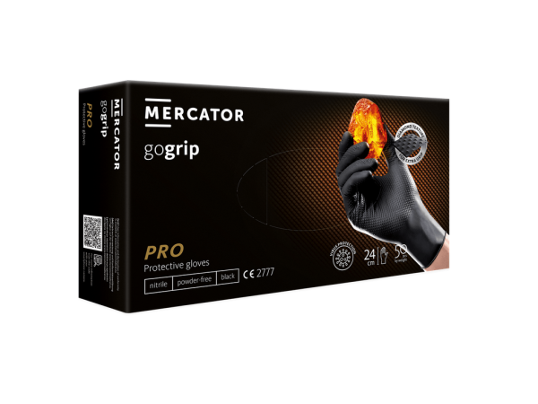 Mercator gogrip svarta nitrilhandskar, skydd och grepp.