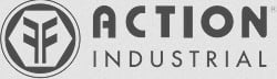 Action Industrial logotyp med symbol.