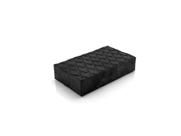 Svart gummipackning rektangulär form vit bakgrund