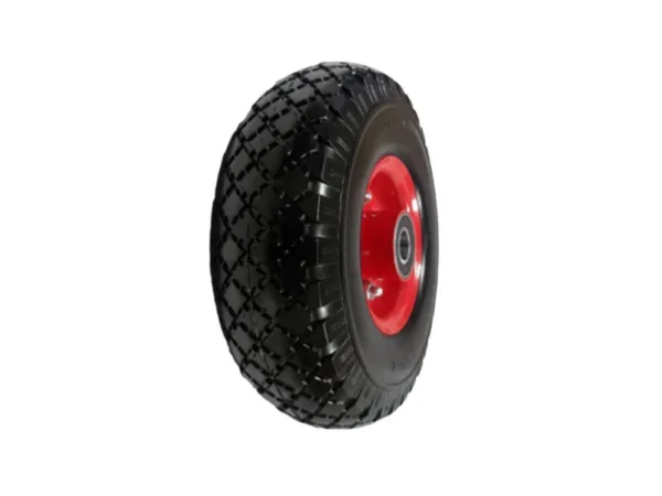 Punkteringsfritt FOAM-hjul 10"x3.00-4 med stål­fälg och polyuretandäck