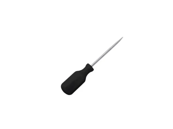 Robust reparationssyl med ergonomiskt plasthandtag för professionell däckreparation och gummibehandling.